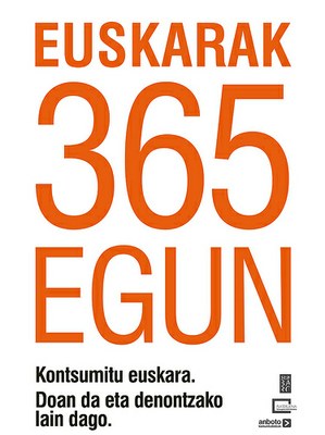 Euskararen eguna urtean 365 egun: izan gaitezen hizkuntza eredu urte osoan