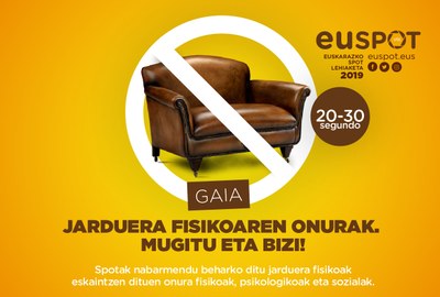 Euspot, euskarazko spot lehiaketaren aurtengo gaia "Jarduera fisikoaren onurak. Mugitu eta bizi!" izango da