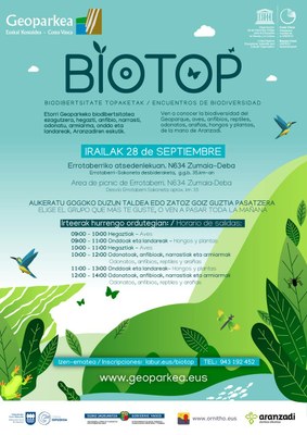 Geoparkeko biodibertsitatea ezagutzera emateko topaketa egingo da larunbatean