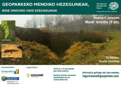 Geoparkeko hezeguneek klima aldaketaren aurrean duten garrantzia azaltzeko irteera egingo da larunbatean