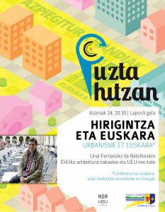 Hirigintza eta Euskara hitzaldia Uztaritzen