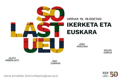 "Ikerketa eta euskara" online solasaldia antolatu du UEUk urriaren 19an