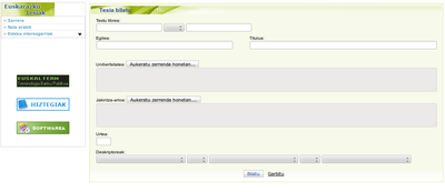 Euskaraz idatzitako tesien bila dabil Tesiker