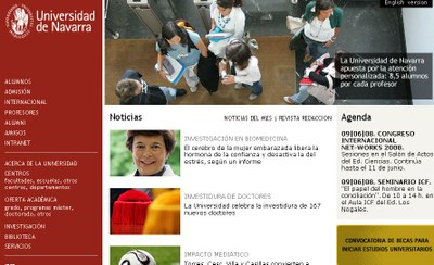 Universidad de Navarraren web gune berria