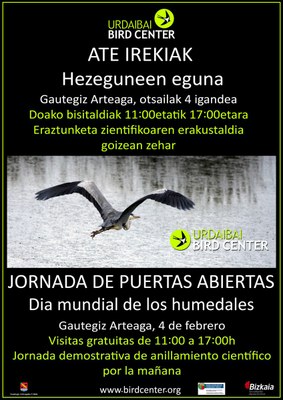 Urdaibai Bird Centerrek Hezeguneen Mundu Mailako Eguna ospatuko du igandean 