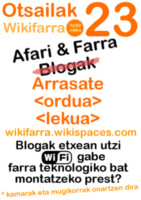 Wikifarra %100 irekia Arrasaten