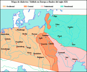 4.- Irudia: Yiddish dialektoak