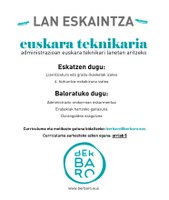 Durangoko Berbaro elkarteak euskara teknikaria behar du